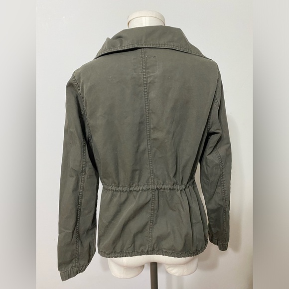 2 for $20 ⚜️ Old Navy Army Green Utility Jacket w Pockets Adjustable Size Small - Picture 5 of 6